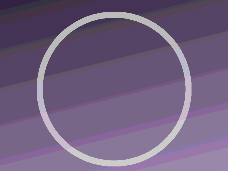 A violet plate with a thin ring near its centre